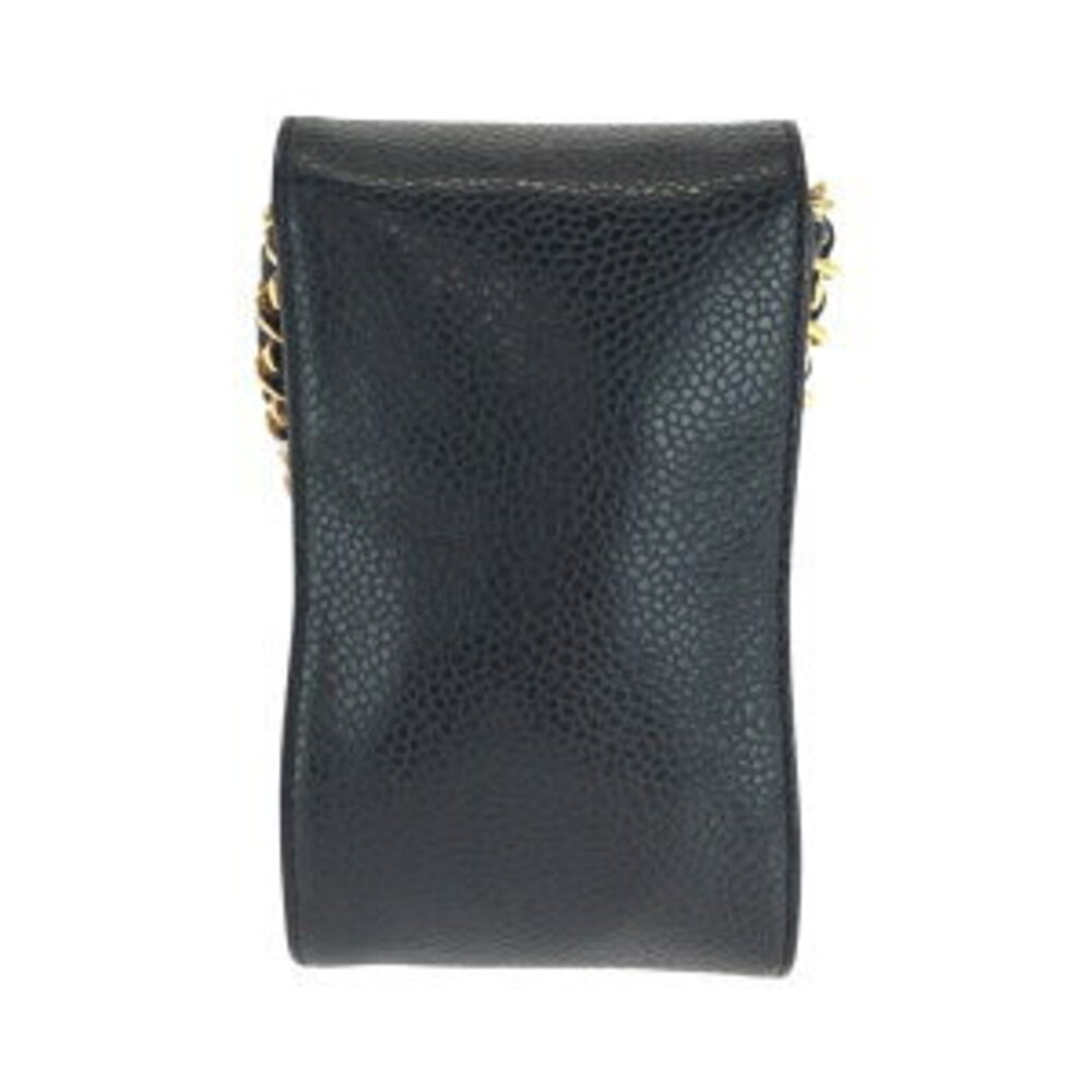 Chanel Shoulder Mark Bag chain Coco black caviar leather